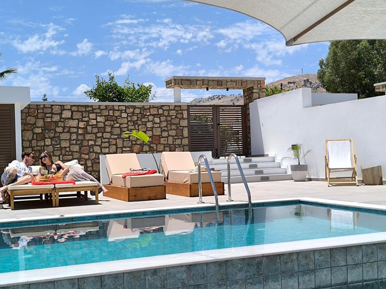 Valantina'S & Mannouel Lardos Luxury Villas Exteriér fotografie
